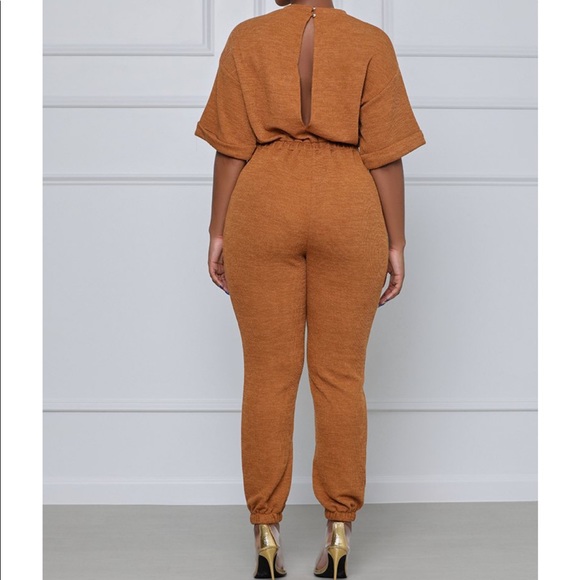 Keep It Cas’ Short Sleeve Ribbed Jumpsuit - Picture 3 of 3